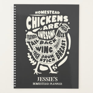 Black Creme Hühnchen Art Personalisiertes Haus Planer