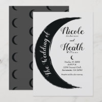 Black Crescent Dark Moon Celestial Night Wedding