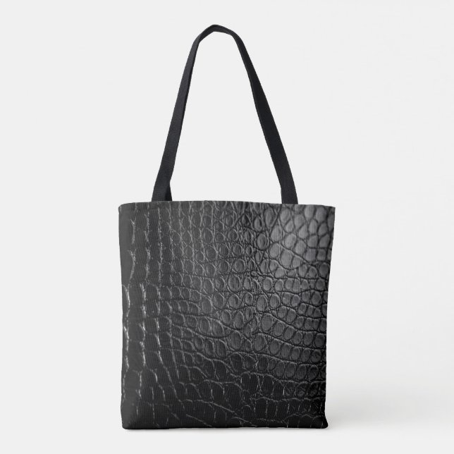 Black Crocodile Tote Bag Tasche (Rückseite)