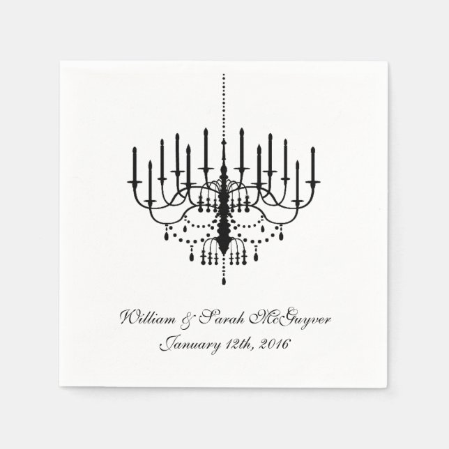 Black Cronier Wedpaper Napkins Serviette (Vorderseite)