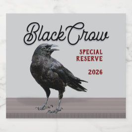 Black Crow Brand Flaschenetikett Bierflaschenetikett