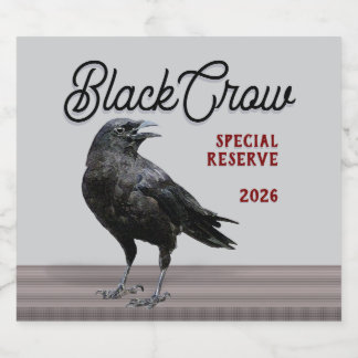 Black Crow Brand Flaschenetikett Bierflaschenetikett