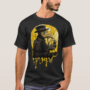Black Crow Death Plague Doctor Occult Aesthetic Ra T-Shirt