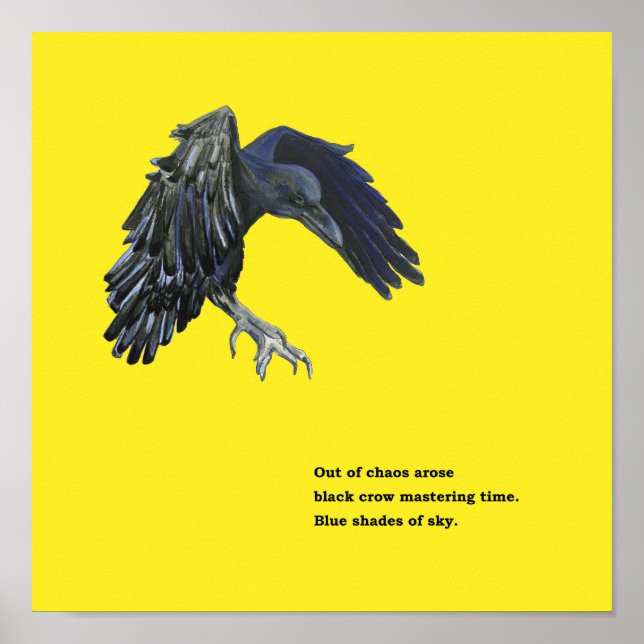 Black Crow & Haiku Poster (Vorne)