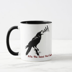 Black Crow Illustration - Design der Kunst im goti Tasse