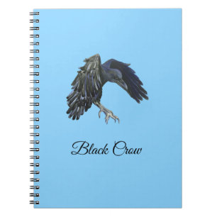 Black Crow Master of Time Personalisiert Sky Blue Notizblock