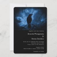 Black Crow mit Runes Dark Goth Style Wedding
