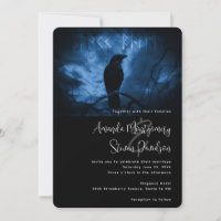 Black Crow mit Runes Dark Goth Style Wedding