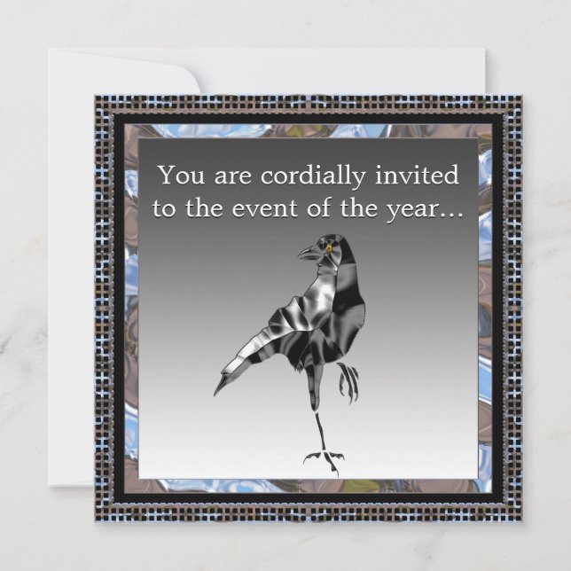 Black Crow-Party Einladung (Vorderseite)