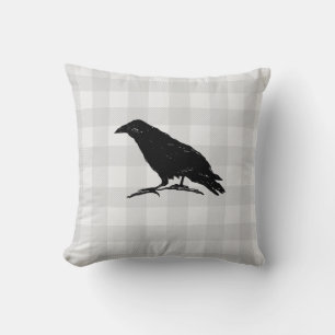 Black Crow Silhouette Halloween Herbstwurfkissen Kissen