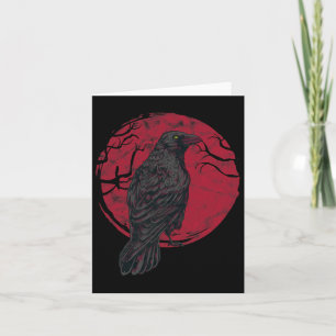 Black Crow Witchcraft Occult Gothic Creepy Hallowe Karte
