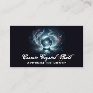 Black Crystal Ball Energy Reiki Meditation Visitenkarte