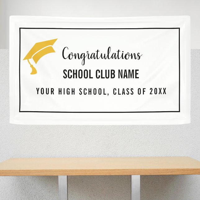 Black Custom Club Graduation Banner (Von Creator hochgeladen)