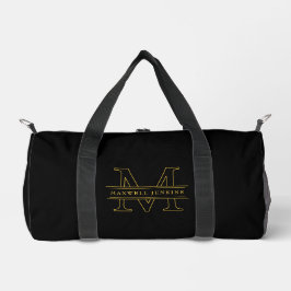 Black Custom Duffle Bag with Monogram & Name
