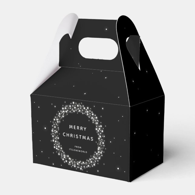 Black Custom Message Funkklatschen Lights Weihnach Geschenkschachtel (Vorderseite)