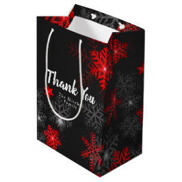 Black Custom Schneeflocke Weihnachten Neues Jahr B Mittlere Geschenktüte