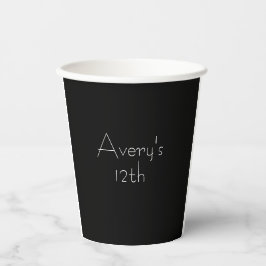 Black Customizable Paper Cup Pappbecher