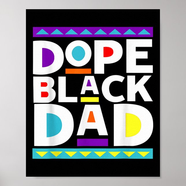 Black Dad New Dad Fathers Day Gift African America Poster (Vorne)