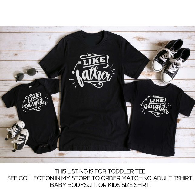 Black Daddy and Me Matching Vatertochter Kleinkind T-shirt (Von Creator hochgeladen)