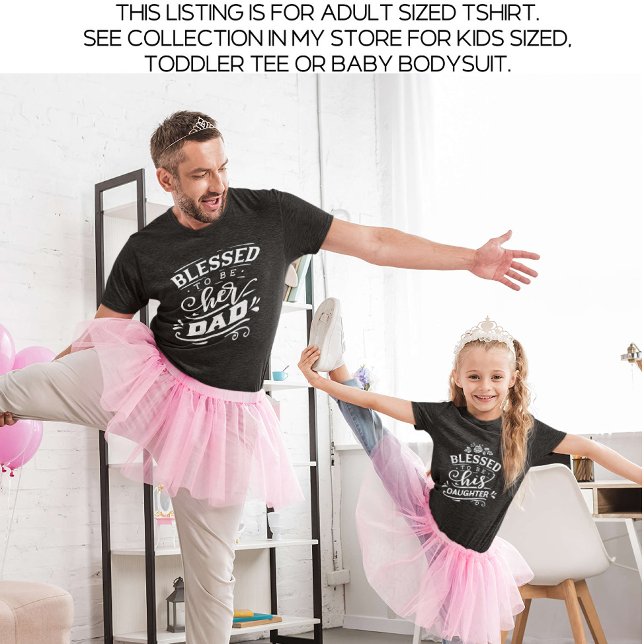 Black Daddy und Me Matching Gesegnet T-Shirt (Von Creator hochgeladen)