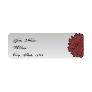 Black Dahlia Posh Wedding Label