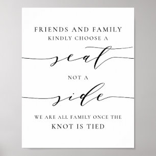 Black Dainty Script Wählen Sie einen Platz nicht e Poster