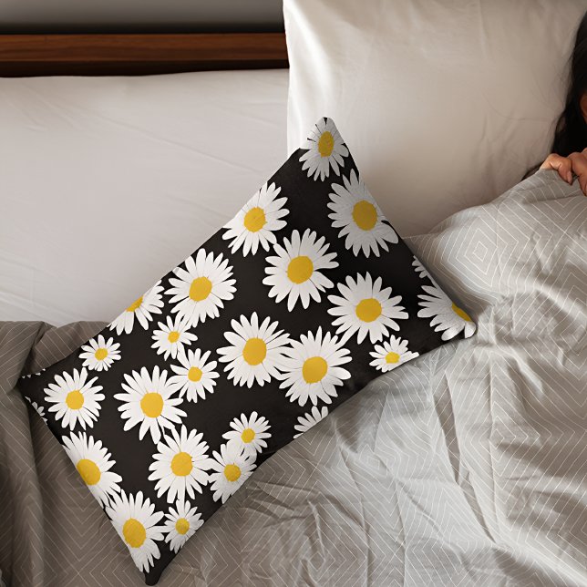 Black Daisy Pillowcase Kissenbezug (Von Creator hochgeladen)