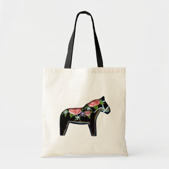 Black Dala Horse Tasche (Vorne)