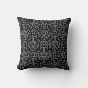 Black Damask American MoJo Pillow Kissen