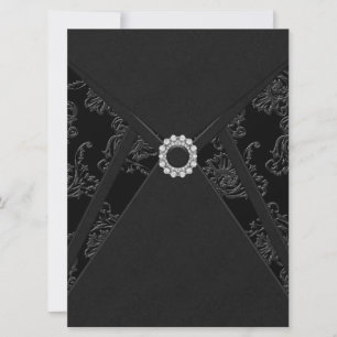 Black Damask Jeden Anlaß-Party Einladungen