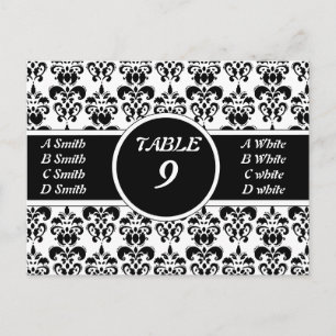Black Damask Postkarte