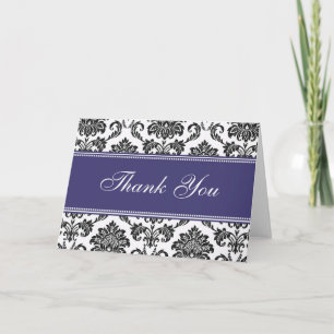 Black Damask Vielen Dank, dass Sie Karten