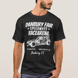 Black Danbury Messe Racearena Speedway 1-seitige T T-Shirt