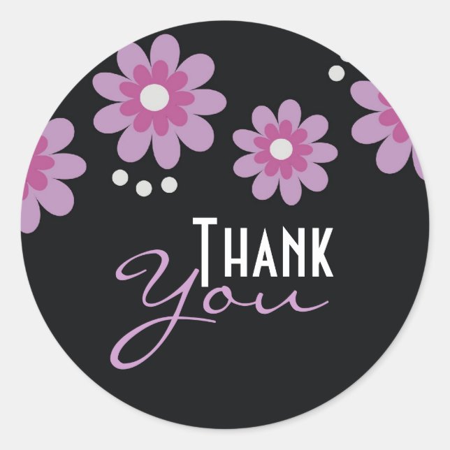 Black Danke Stickers - Lavender Blume (Vorderseite)