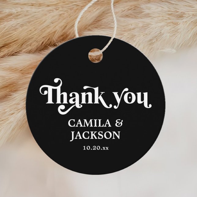 Black Dark Fairytale Wedding Geschenkanhänger (Von Creator hochgeladen)