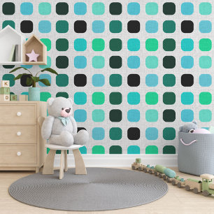 Black Dark Green Aqua Türkis Blue Art Pattern Tapete