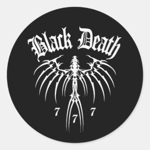 Black Death 777 - Ende der Saison Runder Aufkleber