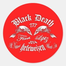 Black Death 777 - Fisch Liptz Hefeweizen Runder Aufkleber