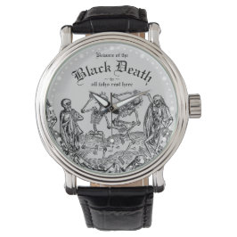 Black Death Dancing Skeletts Gothic Macabre Armbanduhr
