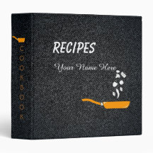Black Denim Kitchen Utensilien Rezeptbuch