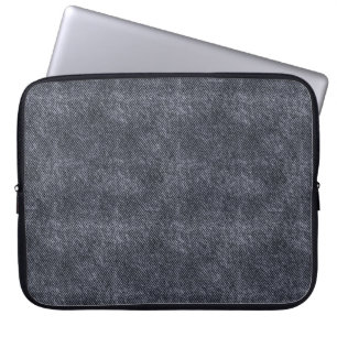 Black Denim Pattern Laptopschutzhülle