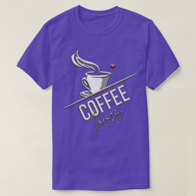 Black design Coffee Because Murder Is Wrong funny  T-Shirt (Design vorne)