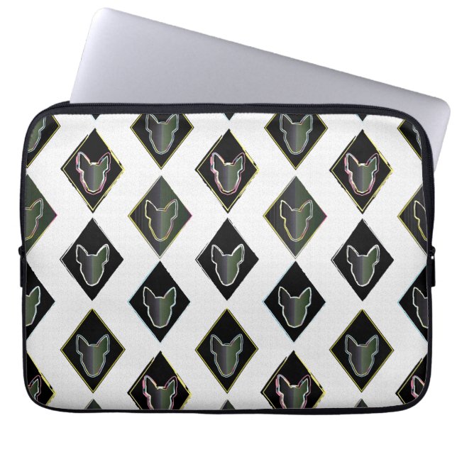Black Diamond Bulle Terrier Laptopschutzhülle (Vorderseite)