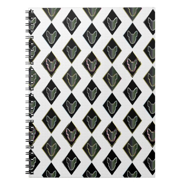 Black Diamond Bulle Terrier Notizblock (Vorderseite)