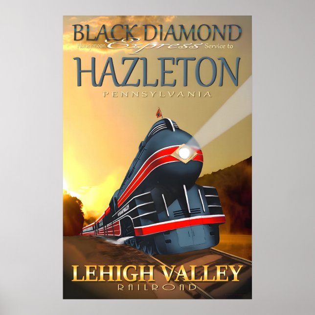 Black Diamond Express Hazleton Pennsylvania Zug Poster (Vorne)