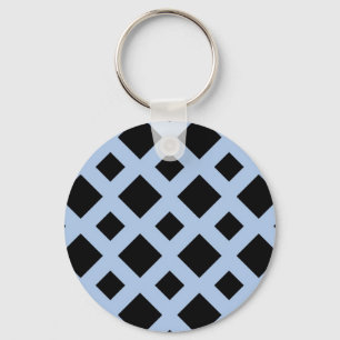 Black Diamonds on Light Blue Schlüsselanhänger
