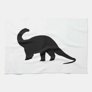 Black Dinosaurier Handtuch