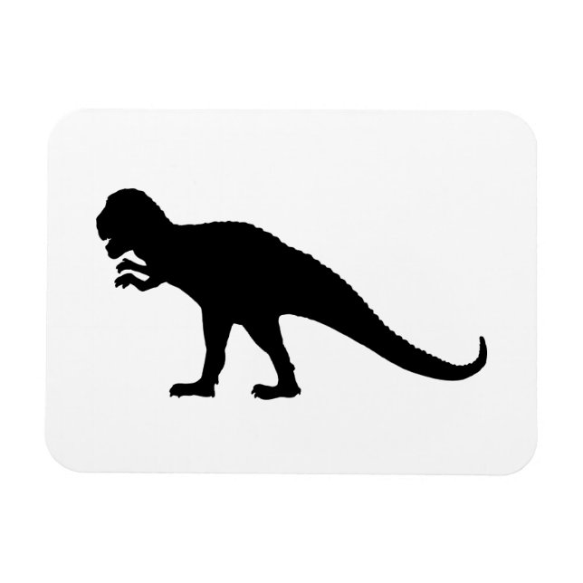 Black Dinosaurier Magnet (Horizontal)