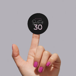 Black Dirty Thirty Birthday Sticker