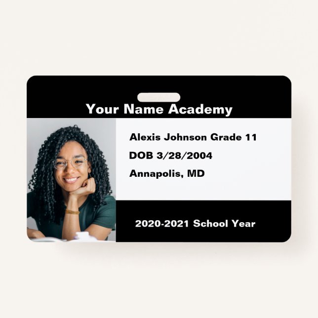 Black Do it's You self Custom Homeschoor Abzeichen Ausweis (Vorderseite)